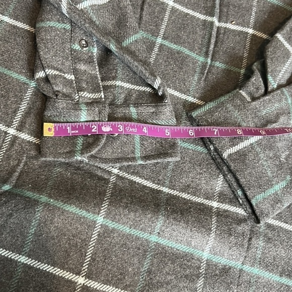 NWT Field Gear FG flannel men’s 2X grey window plaid 💯 cotton button down shirt - Picture 11 of 11